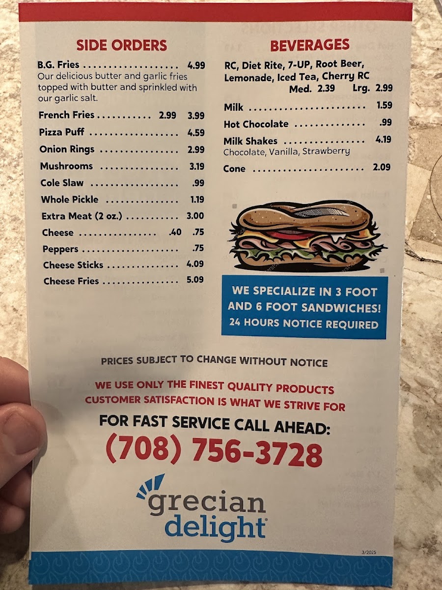Dean Gyros Menu - Image 3